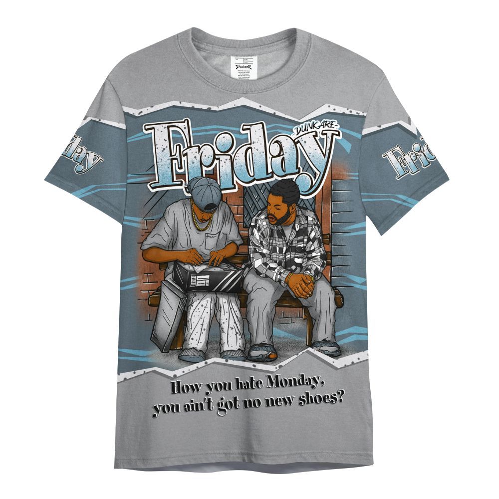 Shirt To Match Retro Light Graphite Wolf Grey 5s - Friday Movie 90s TV All Over Print