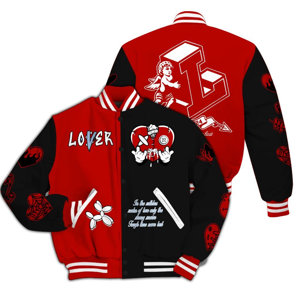 Varsity Jacket To Match OG Fire Red 5s, Loser Lover Heartbreak All Over Print