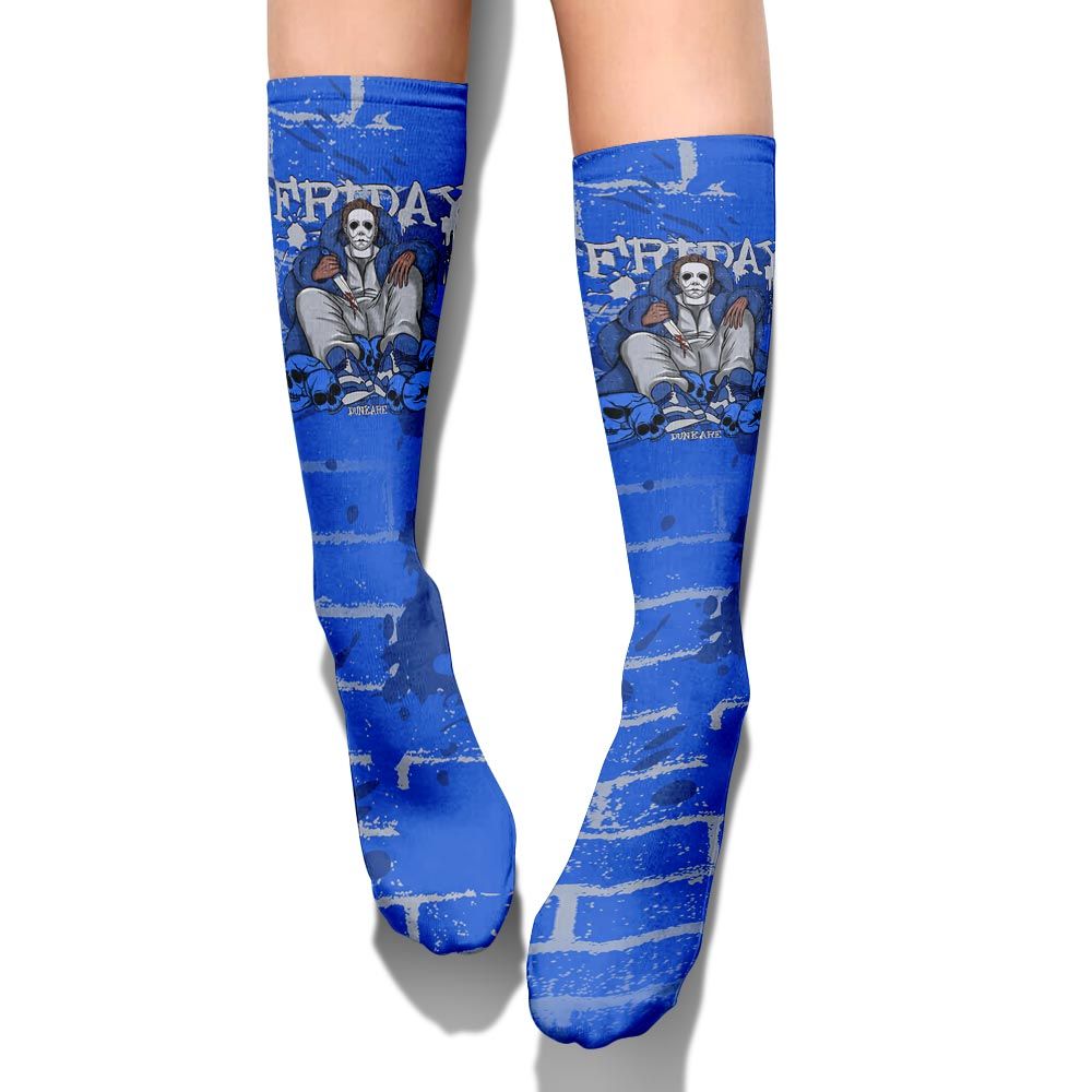 Sock To Match Air Foamposite One Royal - Friday Halloween Brick