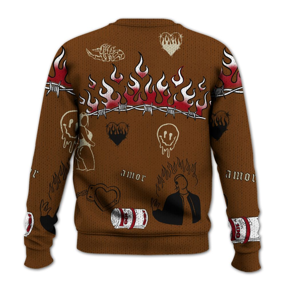 Knitted Sweater To Match Archaeo Brown 5s - Snake Trust No One