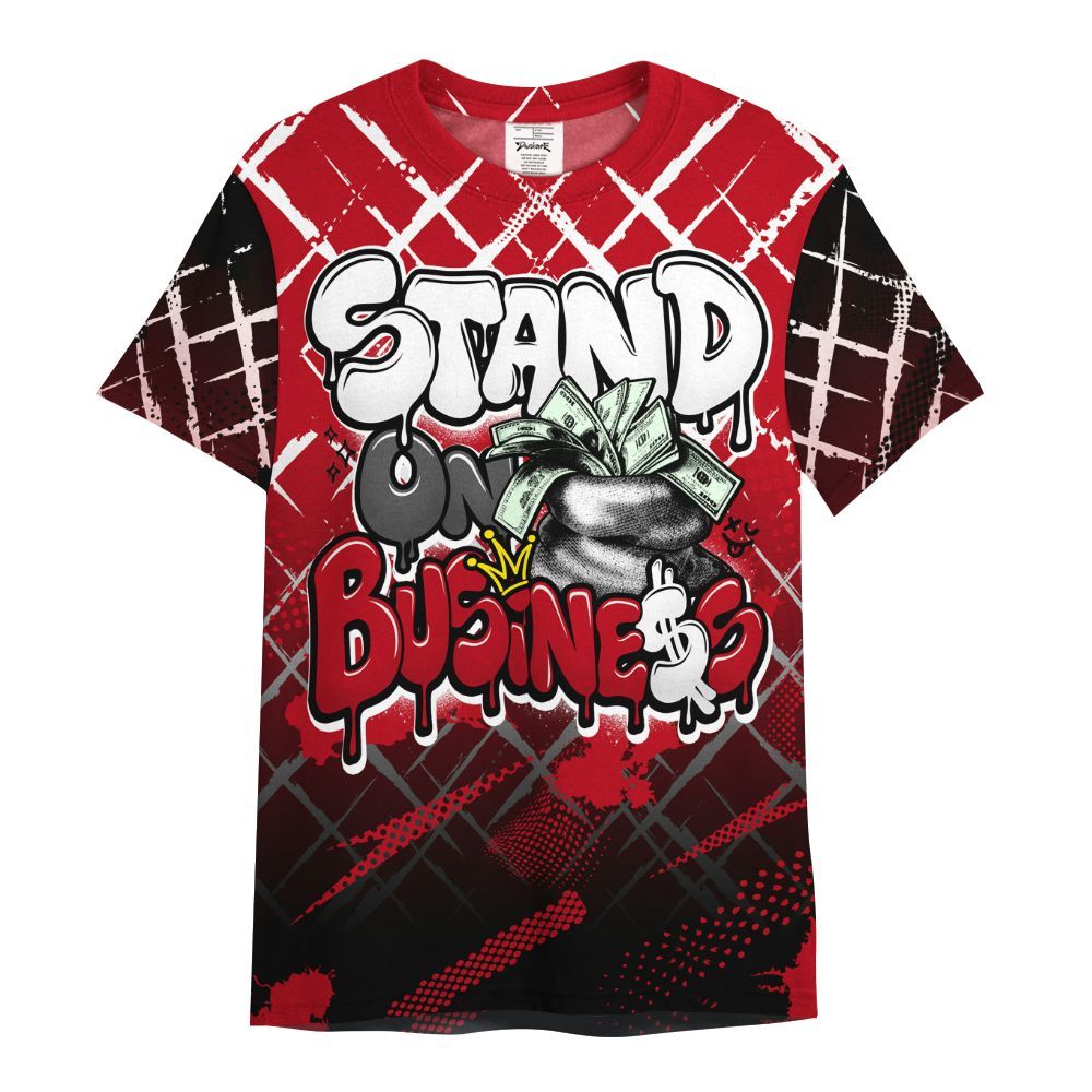 Shirt To Match Bred Velvet 11s - Halftone Stand Business Dripping All Over Print