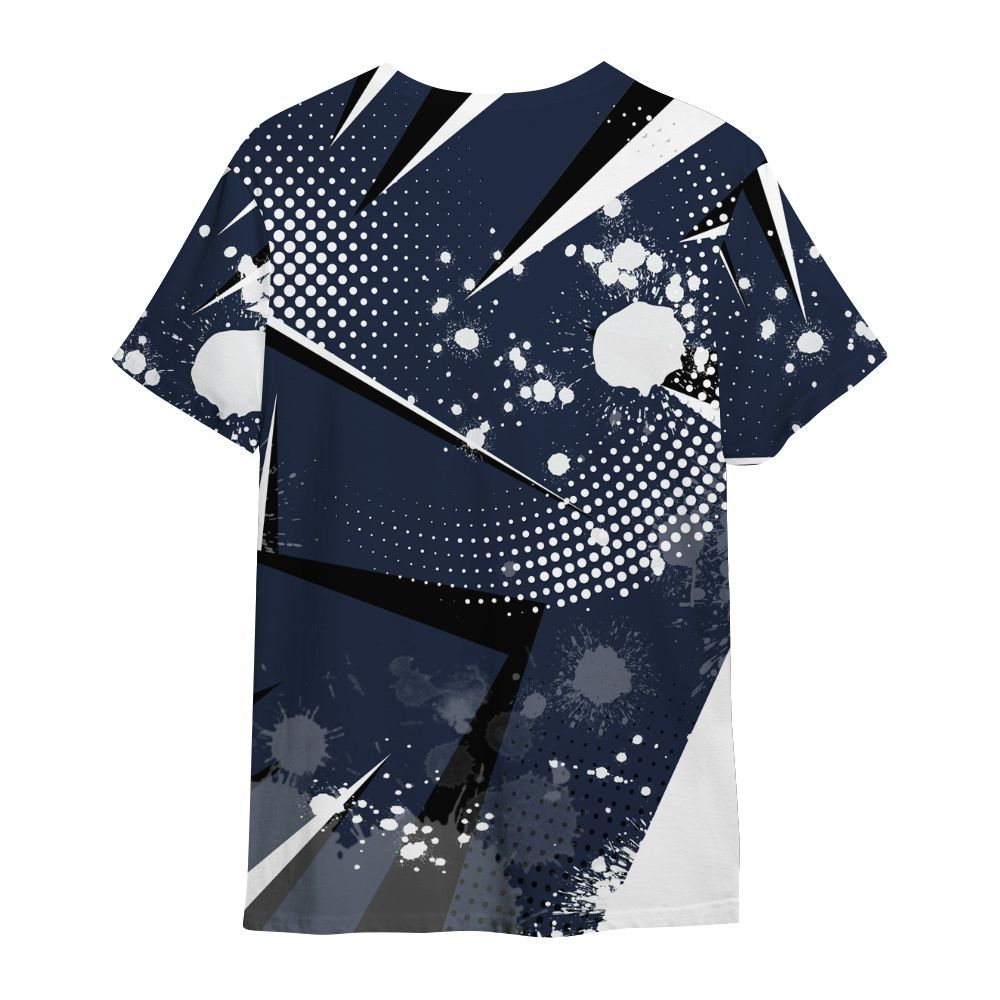 Shirt To Match Dunk Low White Midnight Navy - Poly Trust No One Dripping All Over Print