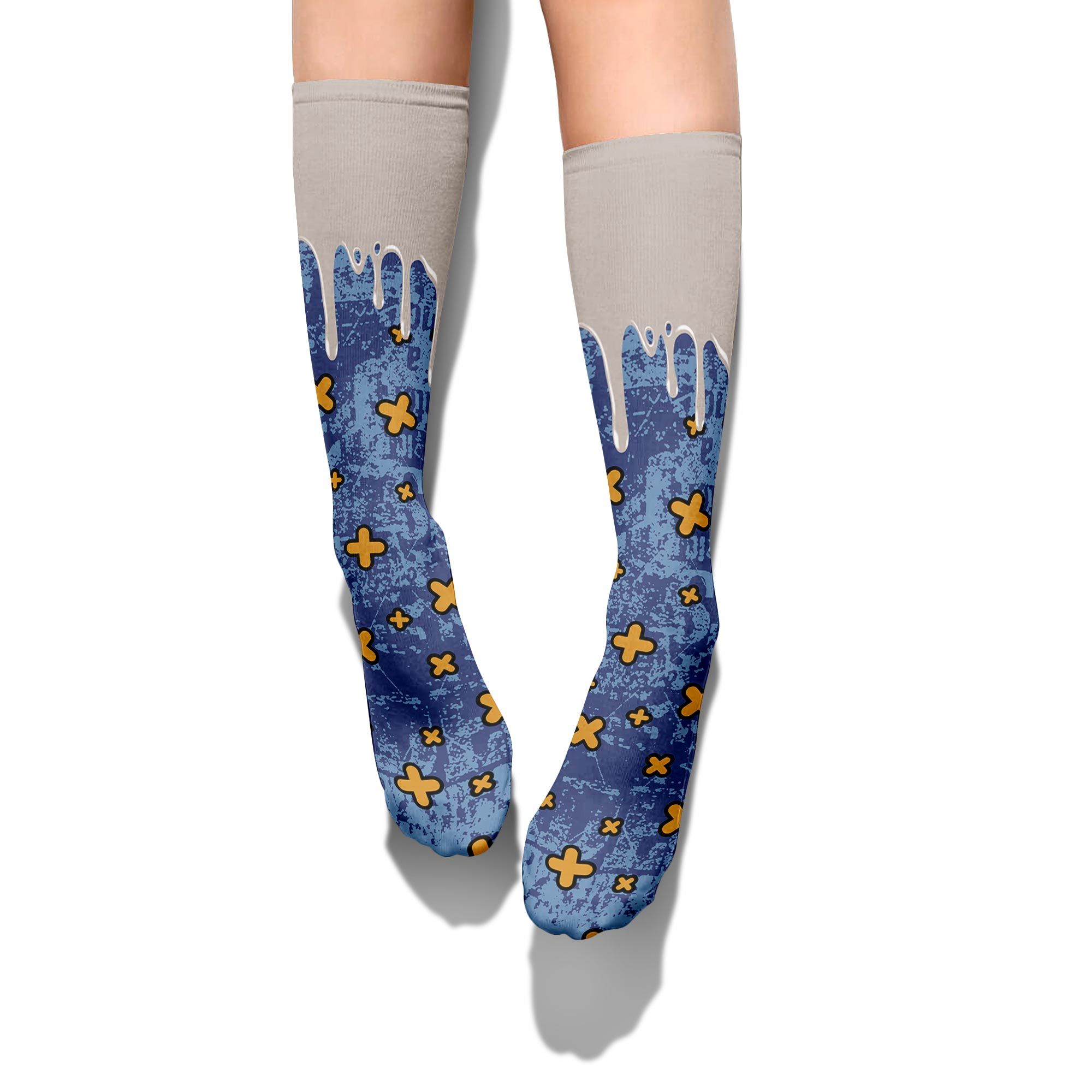 Sock To Match High OG First In Flight 1s - Dripping Signs Graphic Unisex