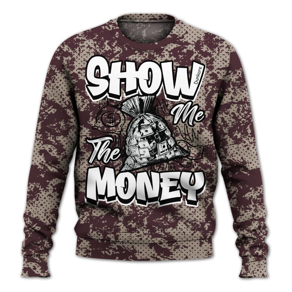 Sweatshirt To Match AMM Retro Phantom 4s - Show Me The Money Retro All Over Print