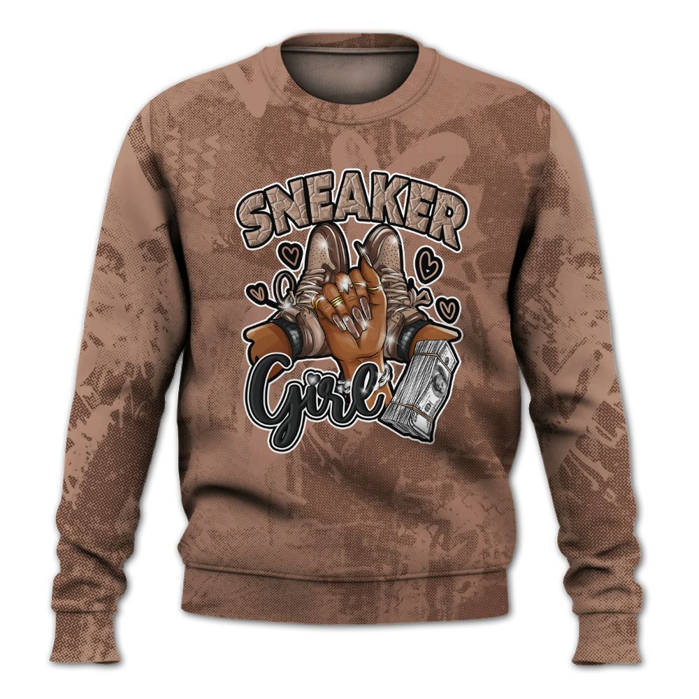 Sweatshirt To Match KD 4 Christmas - Sneakerz Girlz Heart Grunge All Over Print