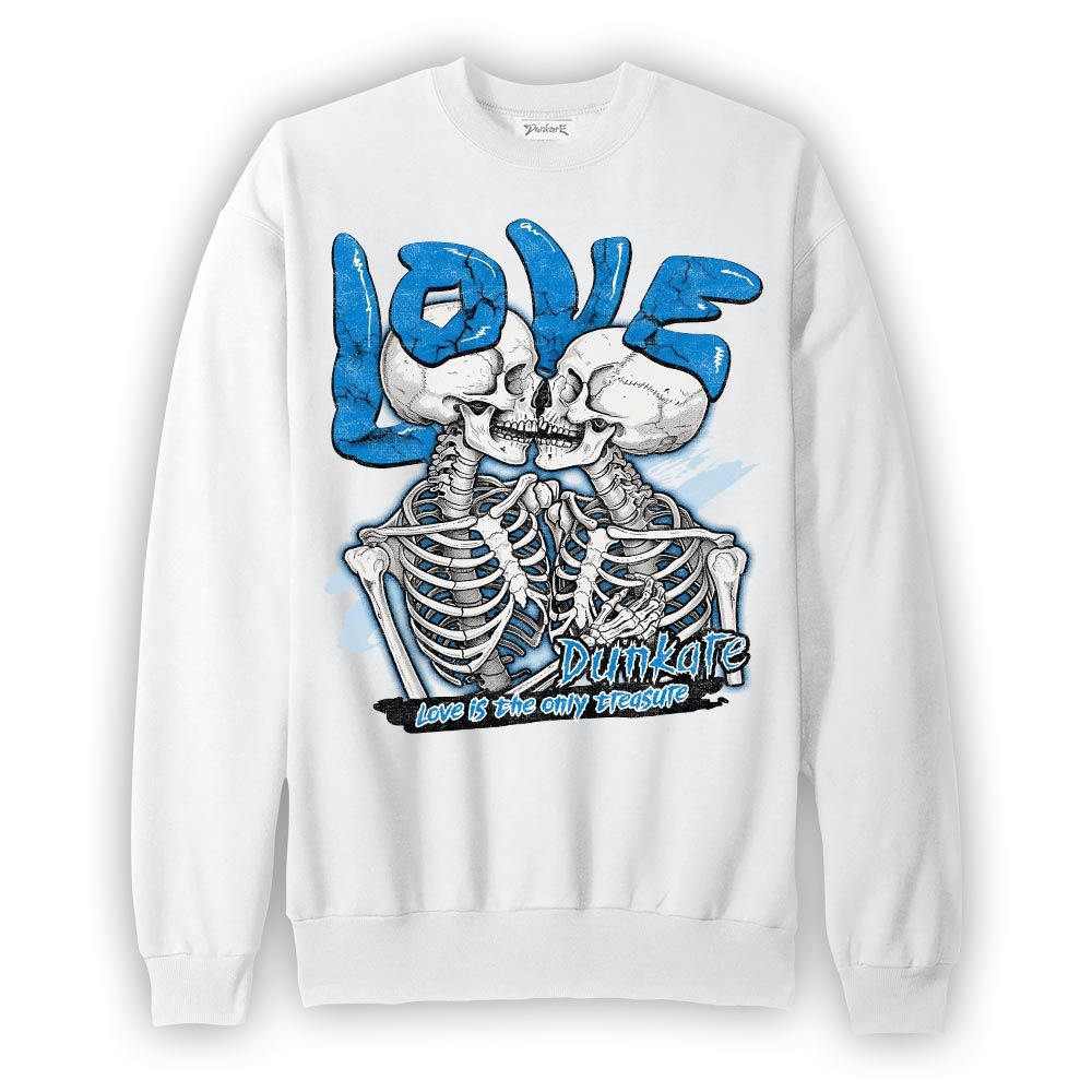 Sweatshirt To match Industrial Blue 4s Sweatshirt - Skull Love Bear Graphic