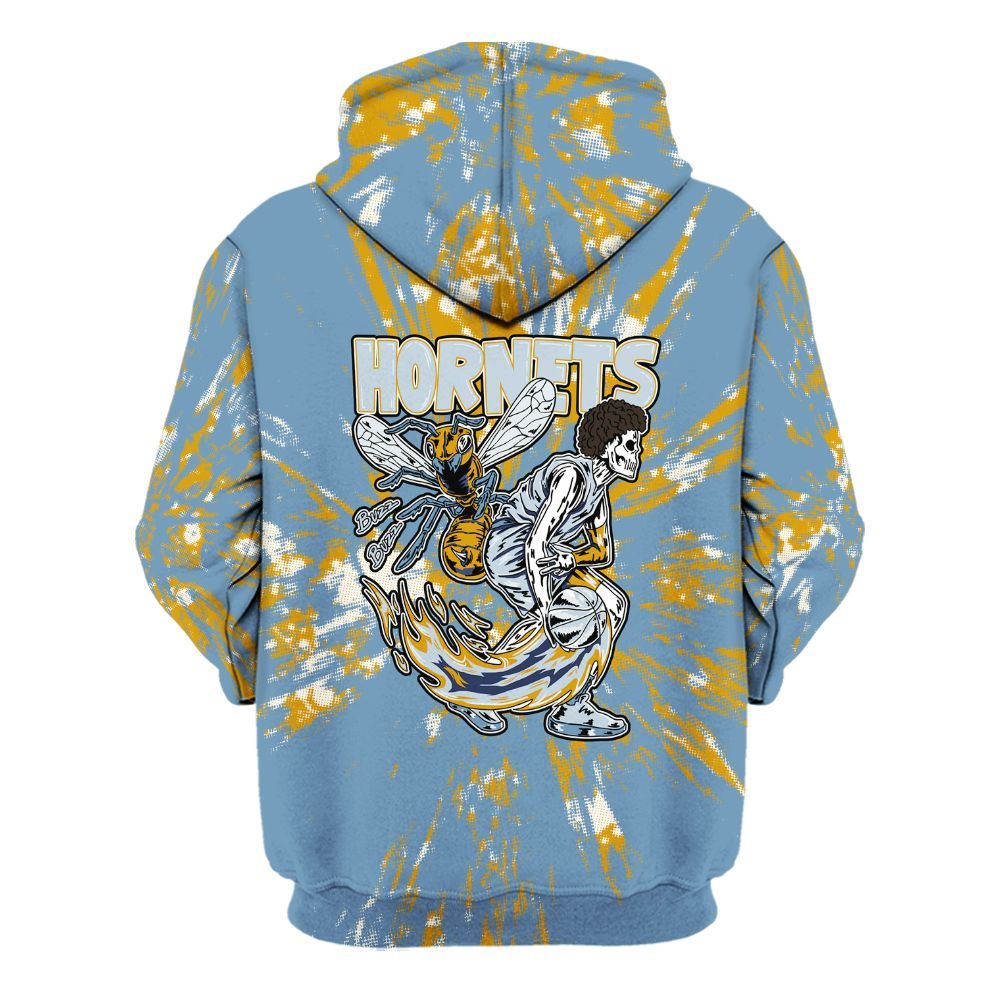 Hoodie To Match High OG First In Flight 1s - Hornets Skeleton Luxury All Over Print