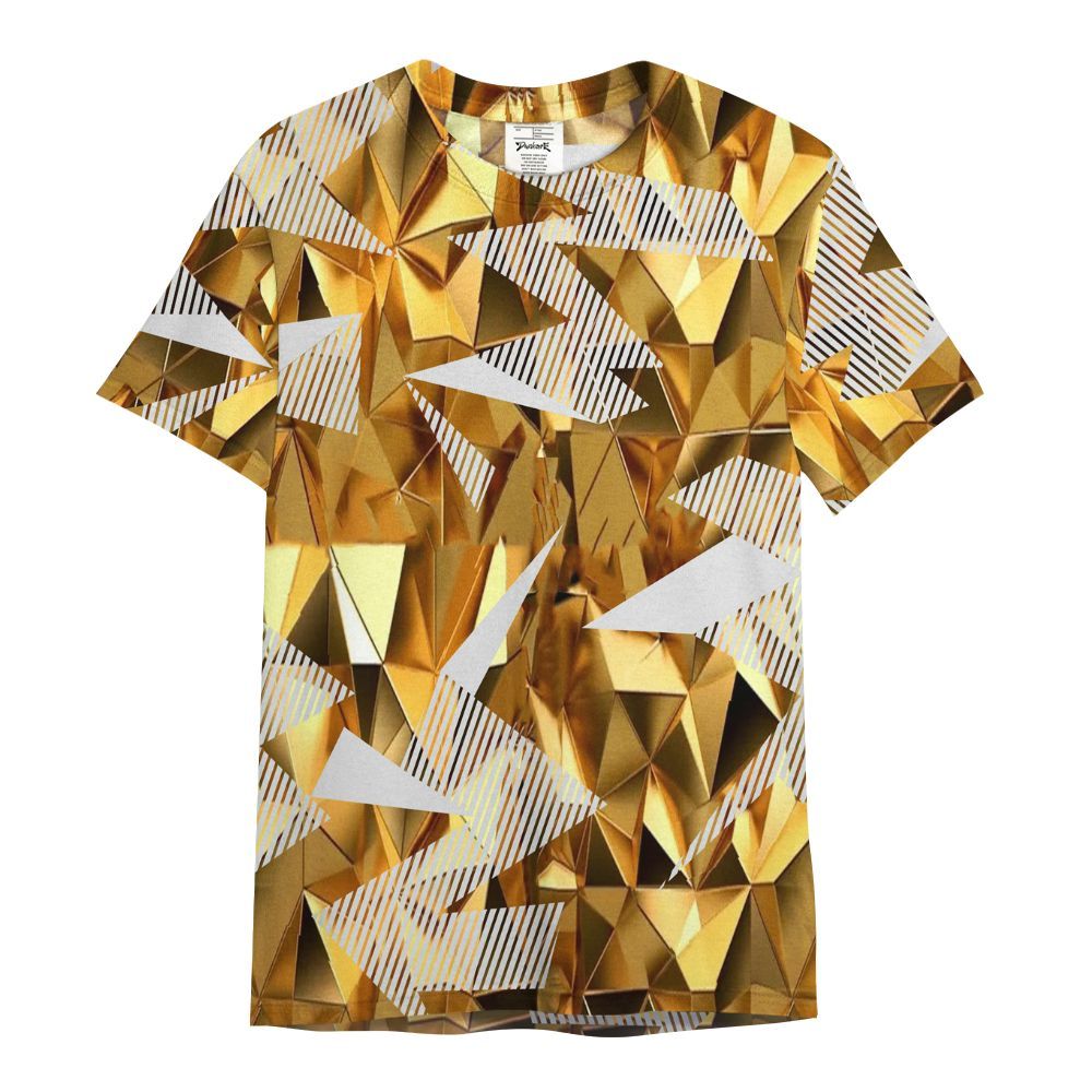 Shirt To Match NET Gold 4s - Geometric Camouflage Pattern All Over Print