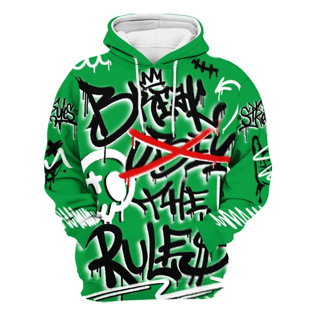 Hoodie To Match Low Lucky Green 1s - Break Rules Streetwear All Over Print