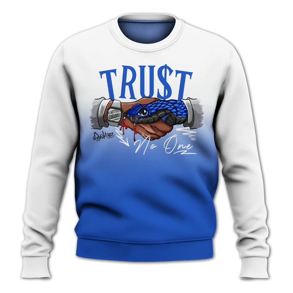 Sweatshirt To Match Retro Stealth 5s - Snake Trust No One Drip All Over Print