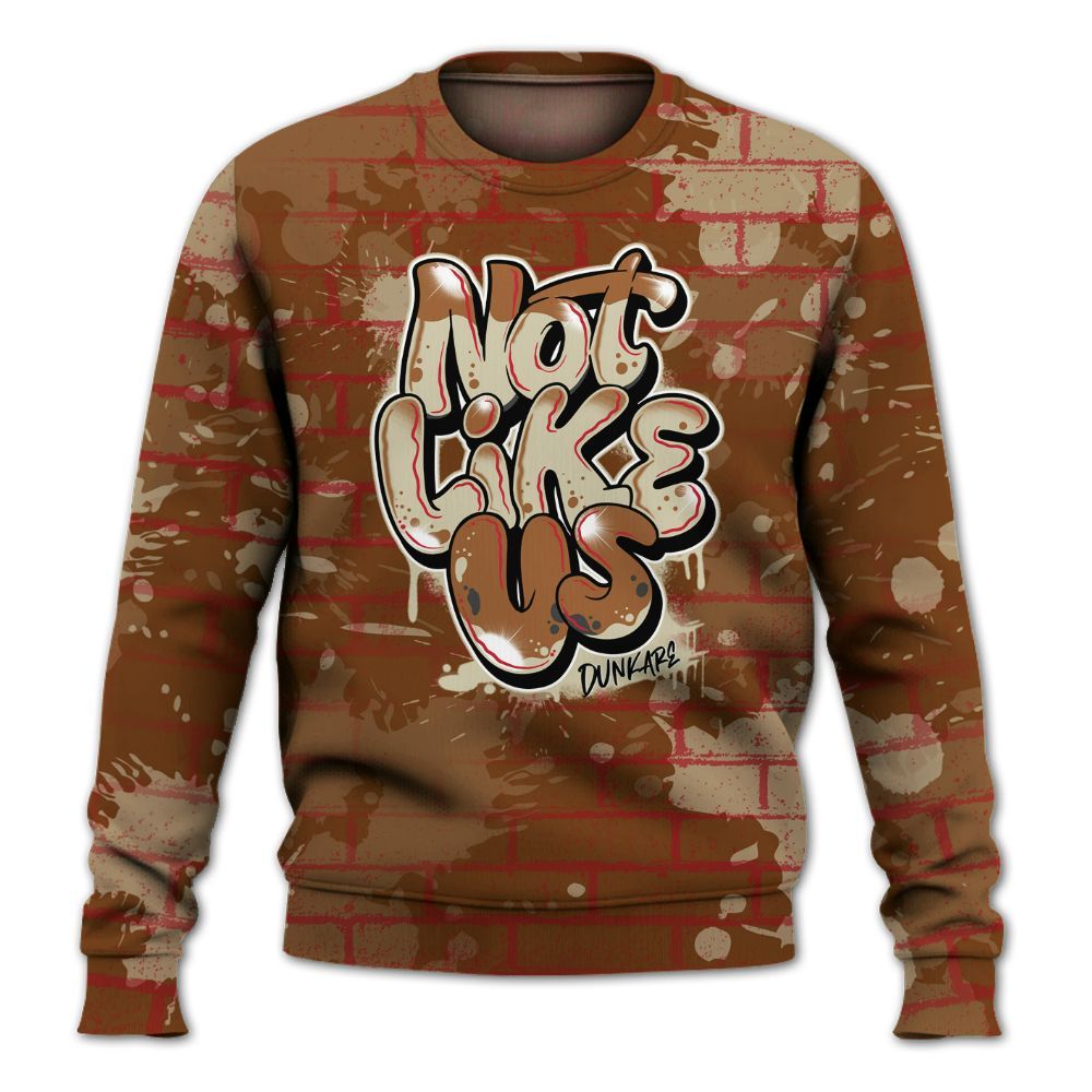 Sweatshirt To Match Archaeo Brown 5s - None Like Us Graphic Brick Art All Over Print