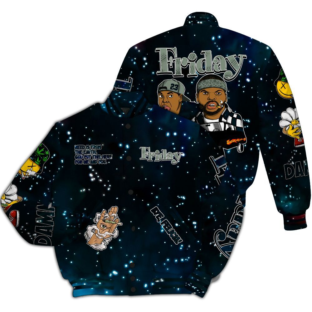 Varsity Jacket To Match Air Foamposite One Galaxy - Friday Sneaker Stress Style All Over Print