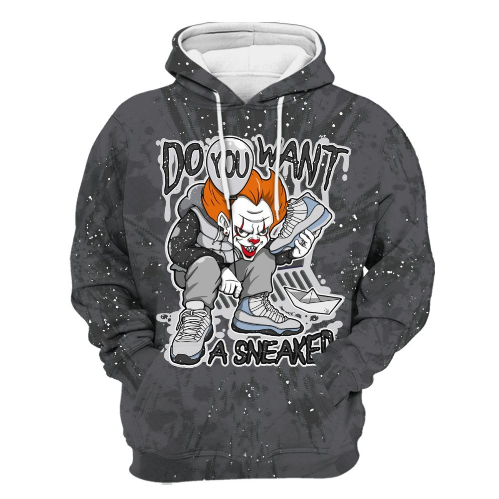 Hoodie To Match Reverse Oreo 6s - Clown Scary Sneakers Graphic Halloween All Over Print