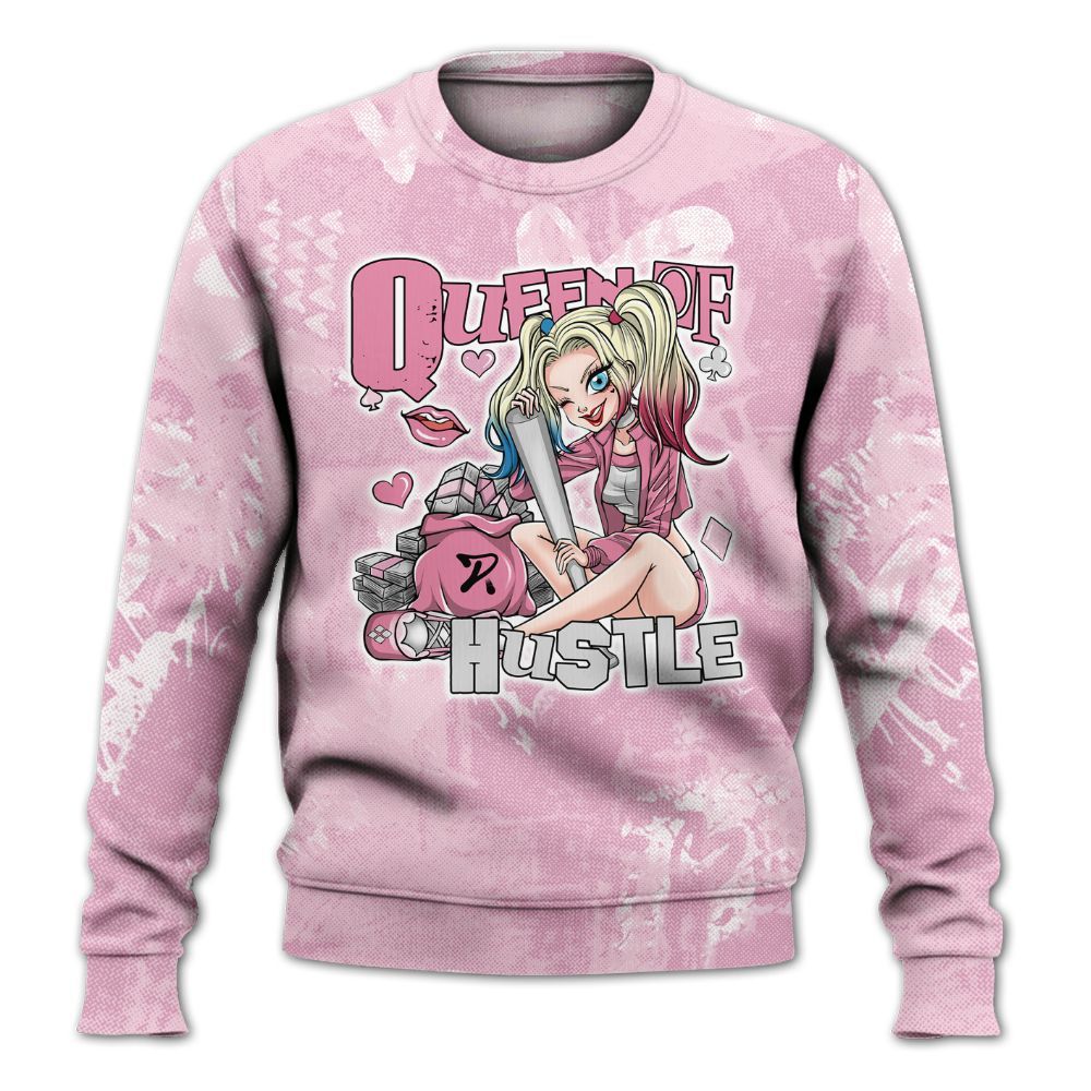 Sweatshirt To Match Orchid 4s - Hustles Quiinn Heart Grunge All Over Print