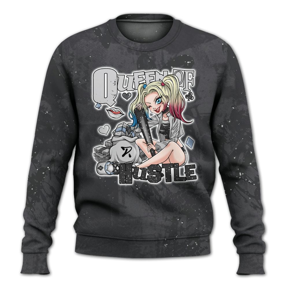 Sweatshirt To Match Reverse Oreo 6s - Hustles Quiinn Heart Grunge All Over Print