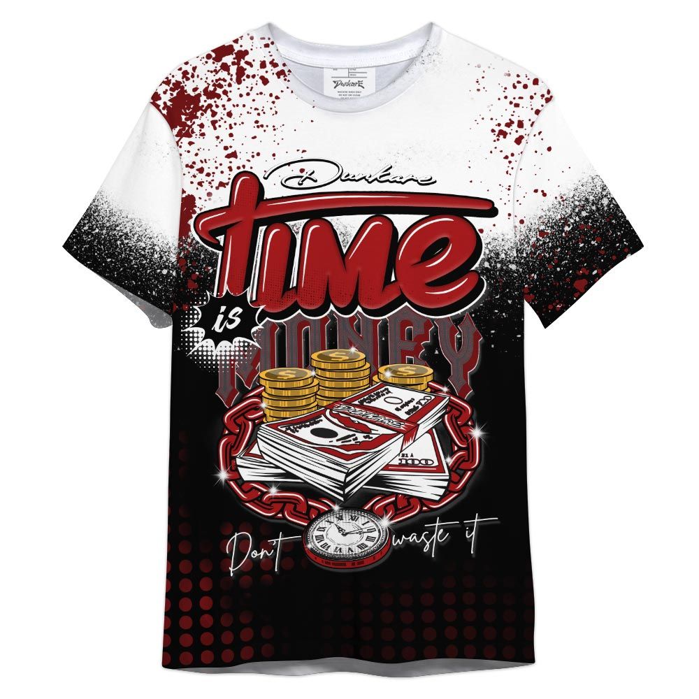 Shirt To Match Red Taxi 12s - Halftone Time Is Money Shirt Outfit 12 Red Taxi 1405 HDT
