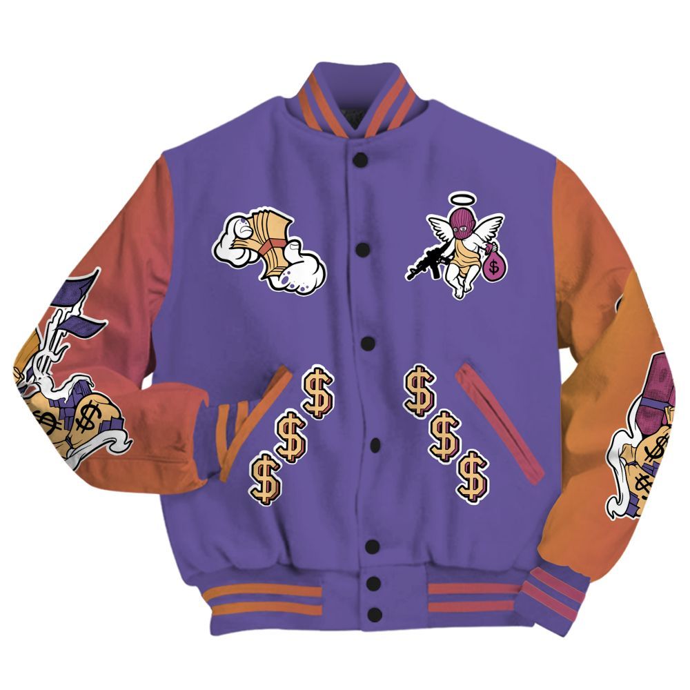 Varsity Jacket To Match Book Sunset 1s - Ones Move In Silence Graphic All Over Print