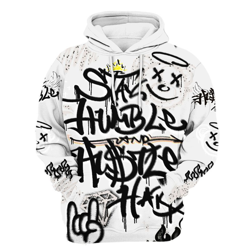 Hoodie To Match Retro Reverse Metallic 5s - Humble Drip Streetwear Graffity All Over Print
