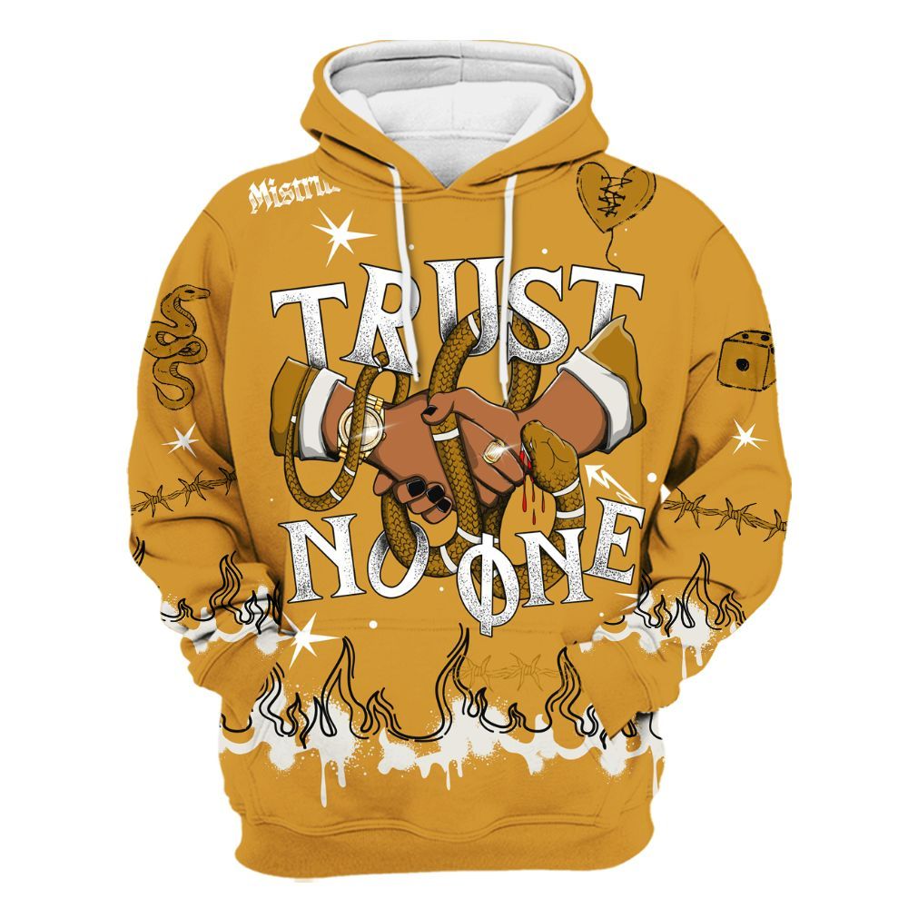 Hoodie To Match Dunk Low Wheat Pale Ivory - Trust No One Snake-Bite Doodle Crayon All Over Print