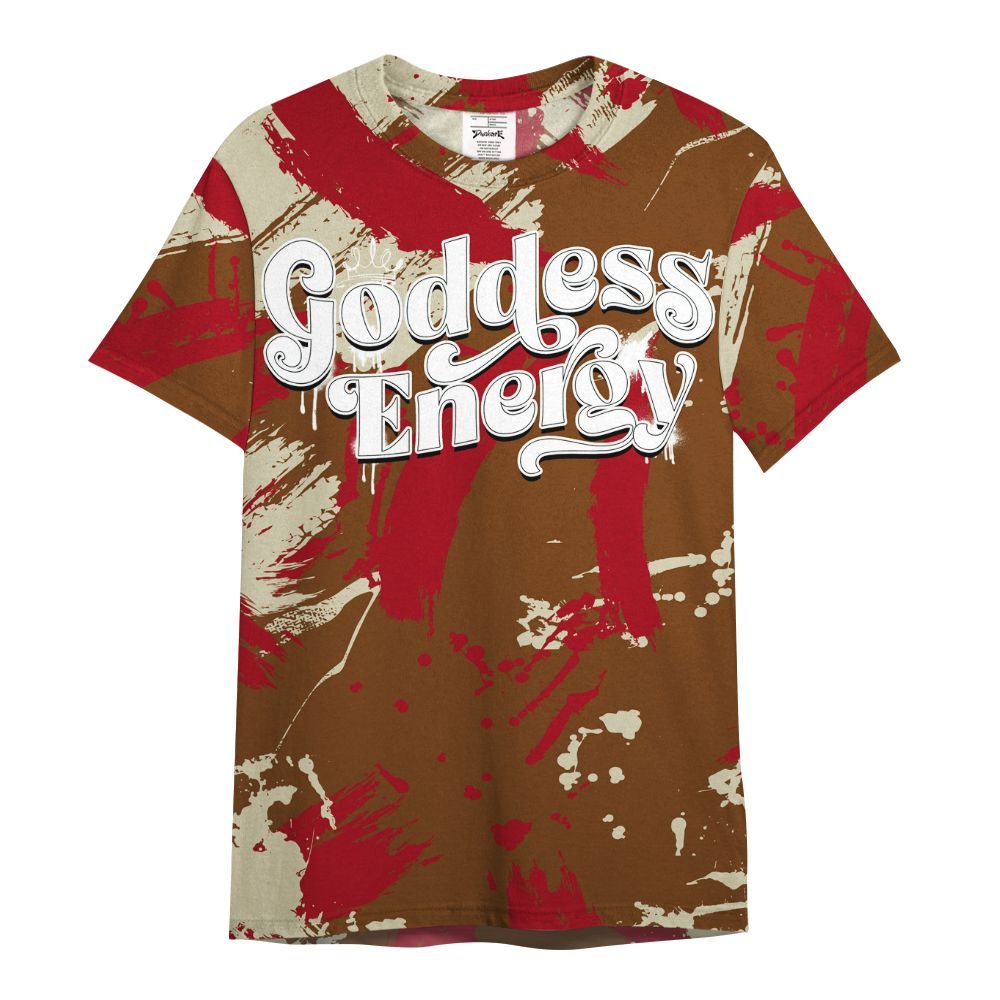 Shirt To Match Archaeo Brown 5s - Goddess Energy Retro All Over Print
