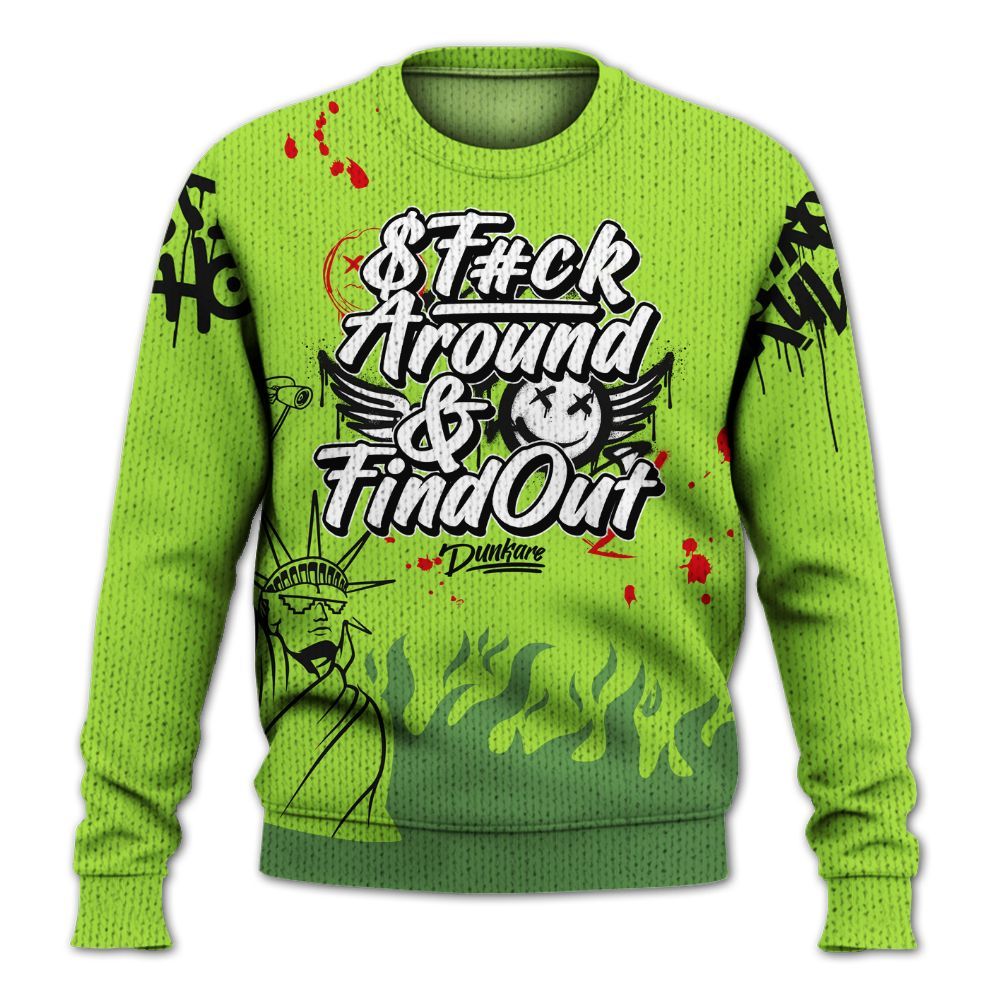 Knitted Sweater To Match Kobe 6 SE Grinch - Graphic Fck Around Find Out