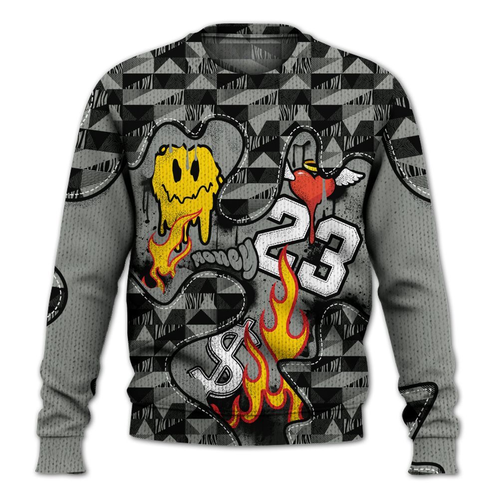 Knitted Sweater To Match Paris Olympics 4s - 23 Smile Burning Heart