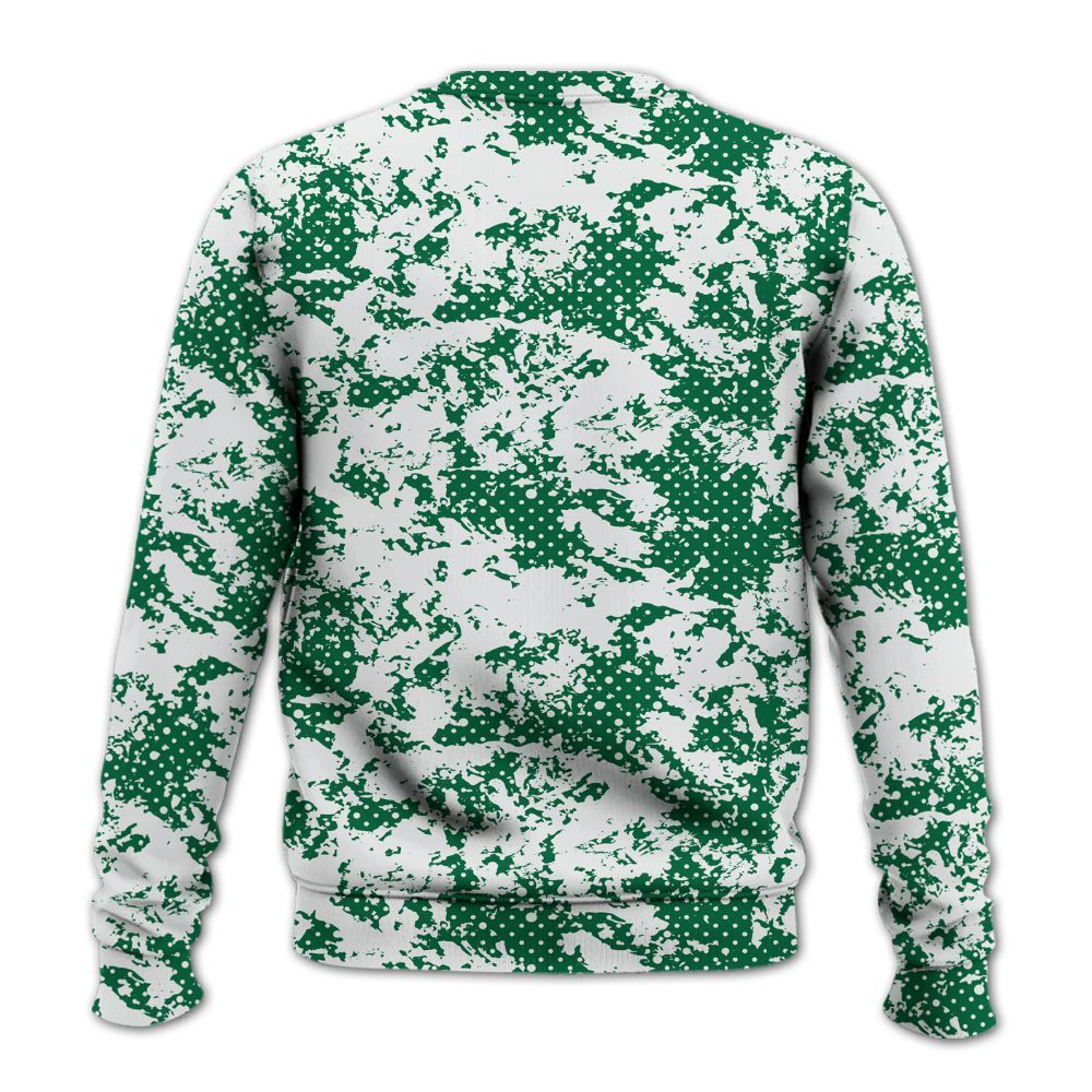 Sweatshirt To Match Pine Green 4s - Show Me The Money Retro All Over Print