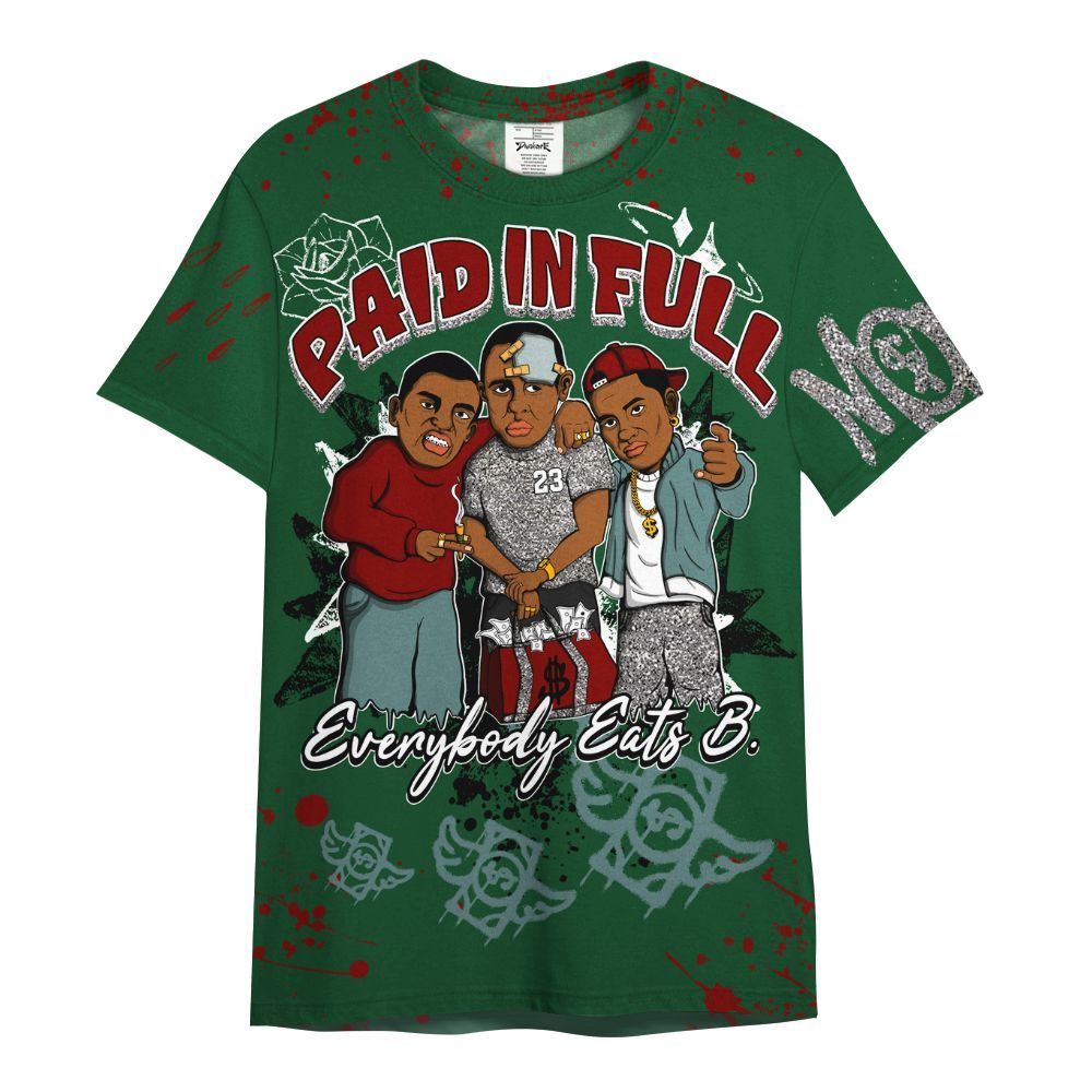 Shirt To Match Concrete Rose 3s - Everybody Paid In Full Crayon All Over Print