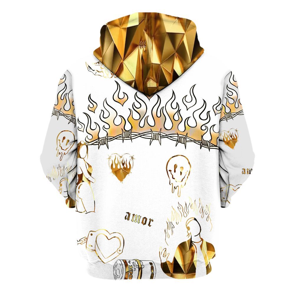 Hoodie To Match NET Gold 4s - Snake Trust No One All Over Print