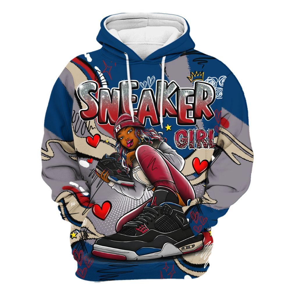 Hoodie To Match Rare Air 4s - Sneaker Girl With Shoes All Over Print