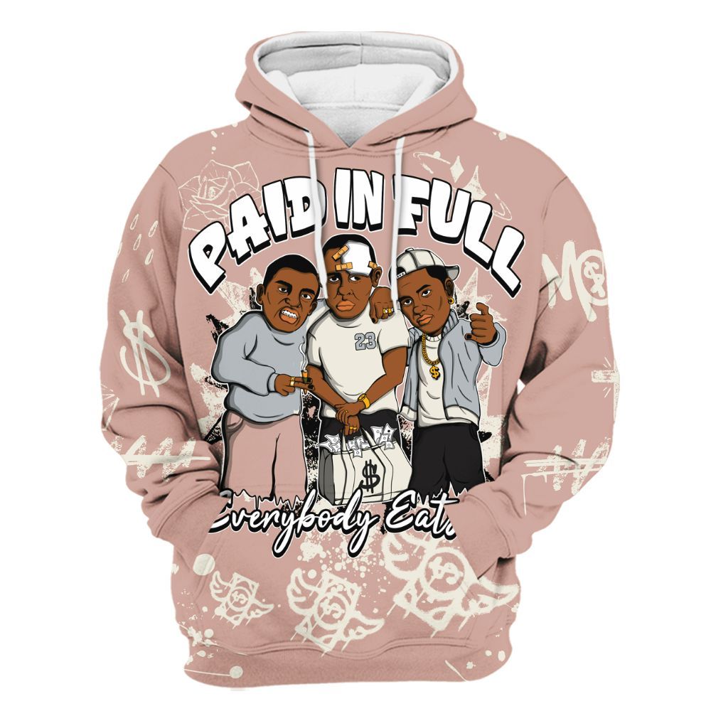 Hoodie To Match Air Force Low 1 Arctic Orange - Everybody Paid In Full Crayon All Over Print