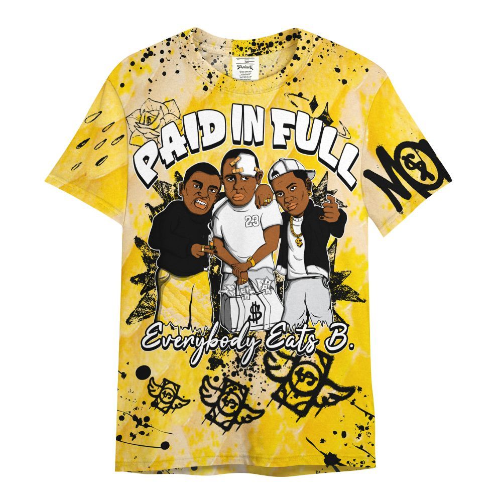 Shirt To Match Low Yellow Python 11s - Everybody Paid In Full Crayon All Over Print
