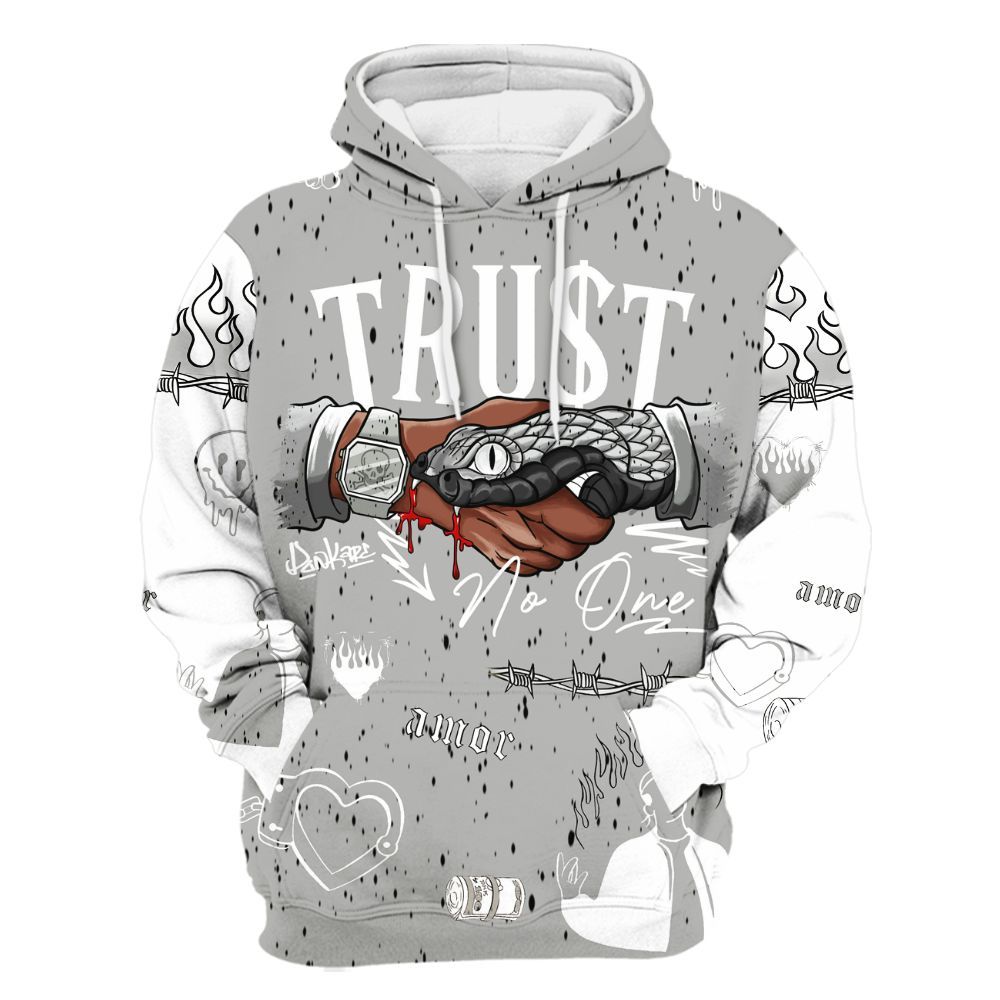 Hoodie To Match Retro White Oreo 4s - Snake Trust No One All Over Print