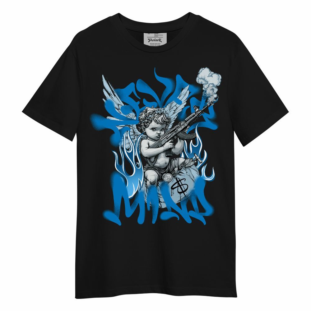 Shirt To Match Industrial Blue 4s - Nevermind Angel Military Blue 4s Unisex Shirt