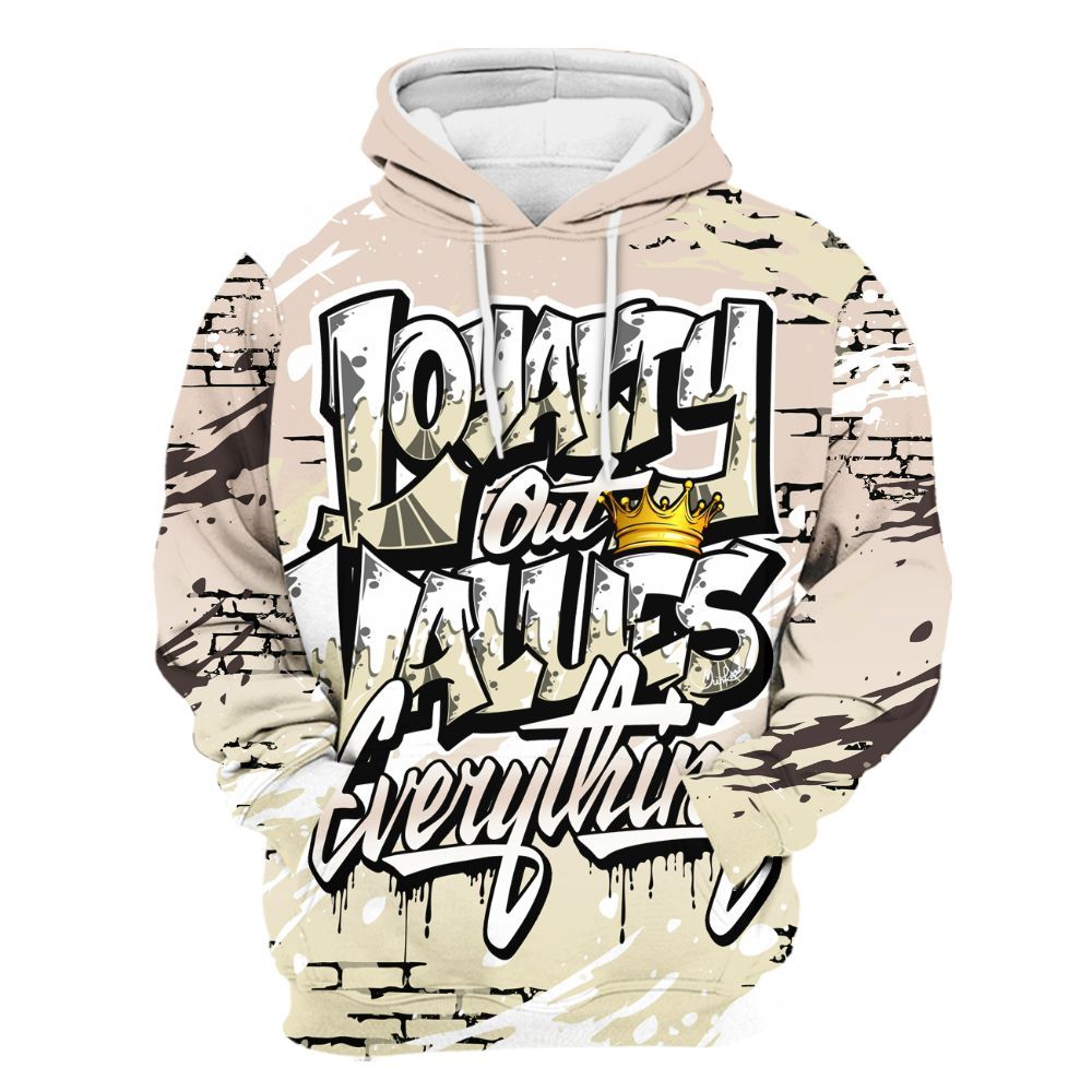 Hoodie To Match A Ma Maniere X Fossil Stone 4s - Values Of Loyalty Drip All Over Print