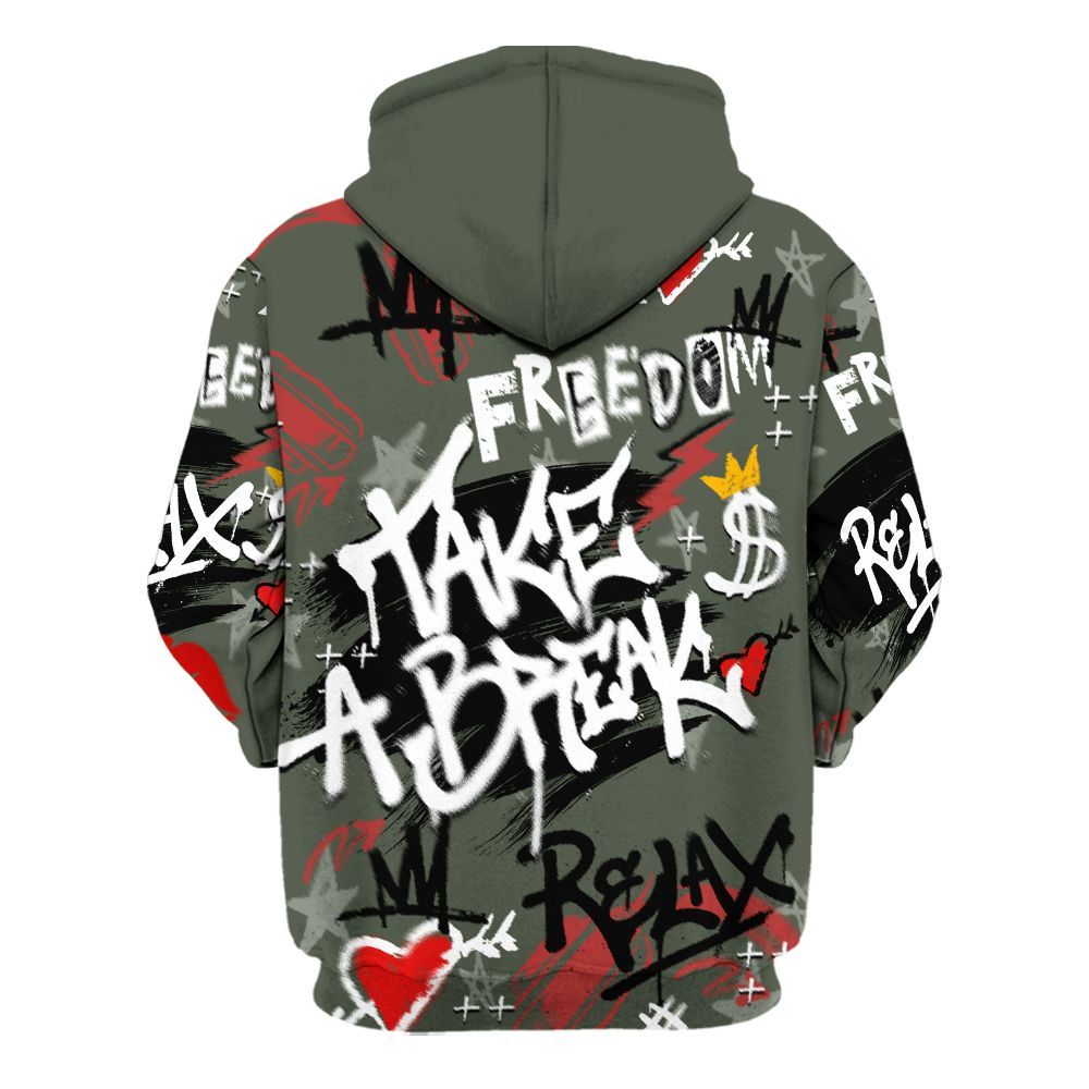 Hoodie To Match Air Force 1 Low Year Of The Snake Shirt, Take Break Freedom Graffiti Streetwear All Over Print