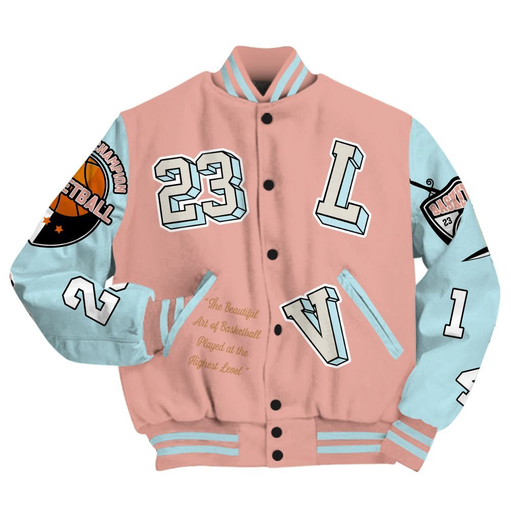 Varsity Jacket To Match Dunk Low Glacier Arctic - The GOAT Got Em Streetwear All Over Print