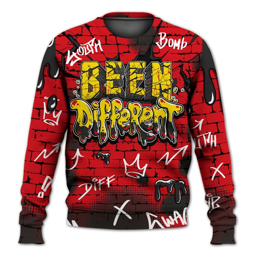 Sweatshirt To Match Ferrari 14s - Been Different Drippin Streetwear All Over Print