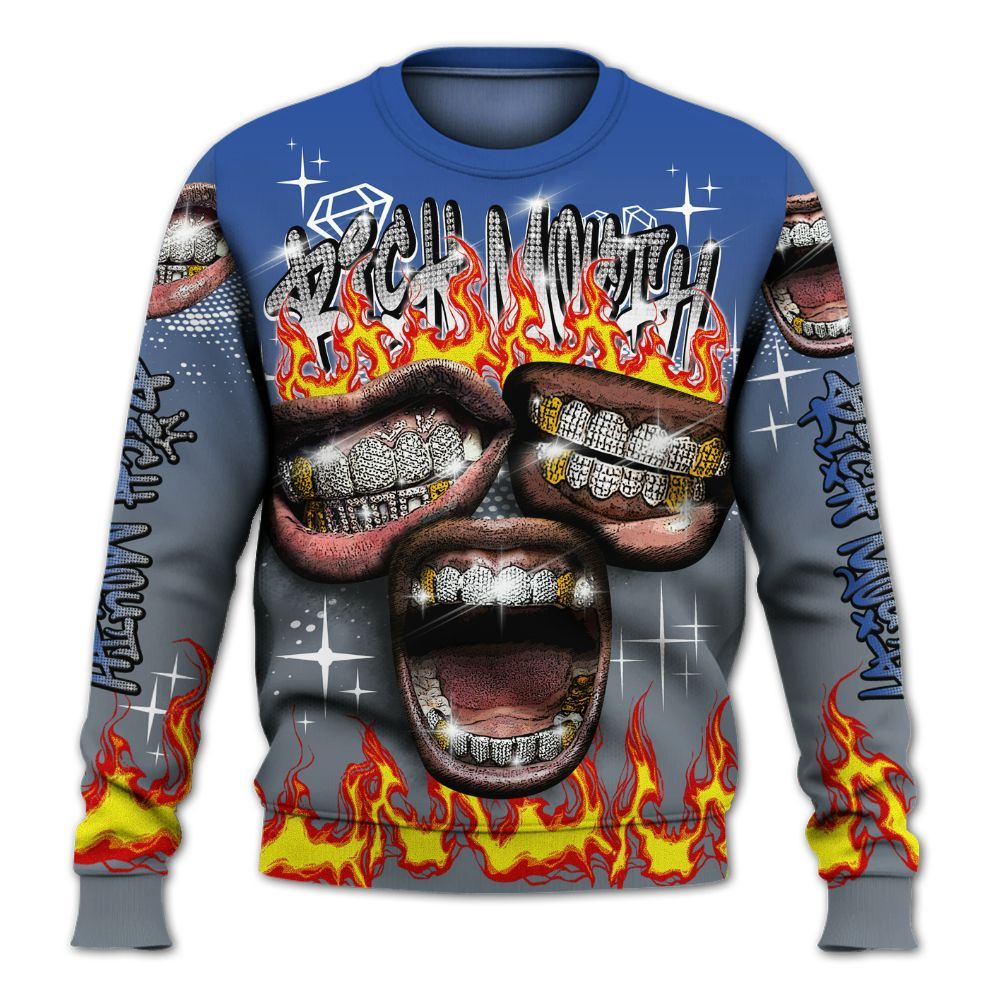 Sweatshirt To Match RS-X GS League - Rich Mouth Fire Rap Retro 90s All Over Print