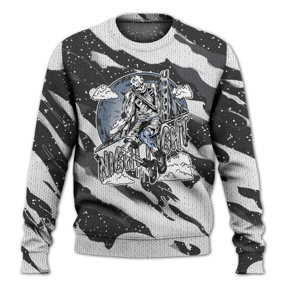 Knitted Sweater To Match Reverse Oreo 6s - Seeya Skeleton Colored