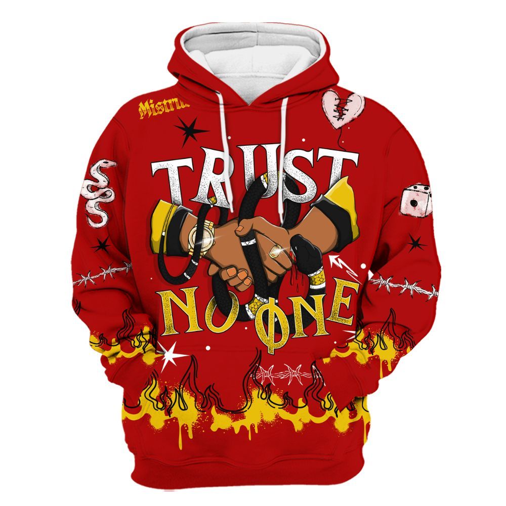 Hoodie To Match Low Lucky Cat 1s - Trust No One Snake-Bite Doodle Crayon All Over Print