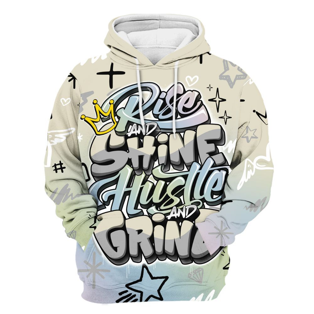 Hoodie To Match Joins Year Of The Snake 5s - Rise Shine Hustle Grind All Over Print