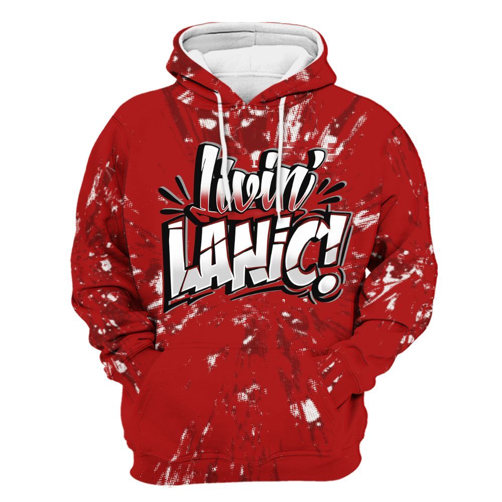 Hoodie To Match Red Taxi 12s - Living Large Graphic Luxury All Over Print