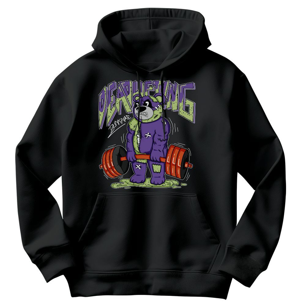 Sweatshirt To Match Canyon Purple 4s - Deadlifting Bear Graphic