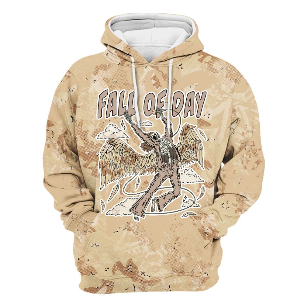 Hoodie To Match Desert Camo 3s - Fall Of Days Skeleton Heart All Over Print