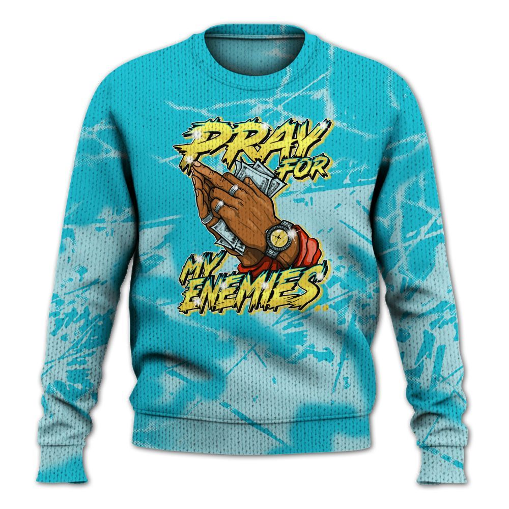 Knitted Sweater To Match Dunk Low KD 17 N7 - Prayed For Enemies Graphic