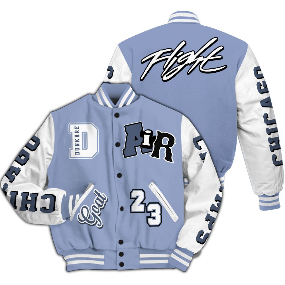 Varsity Jacket To Match Retro Blue Grey 13s - AIR Number 23 GOAT All Over Print