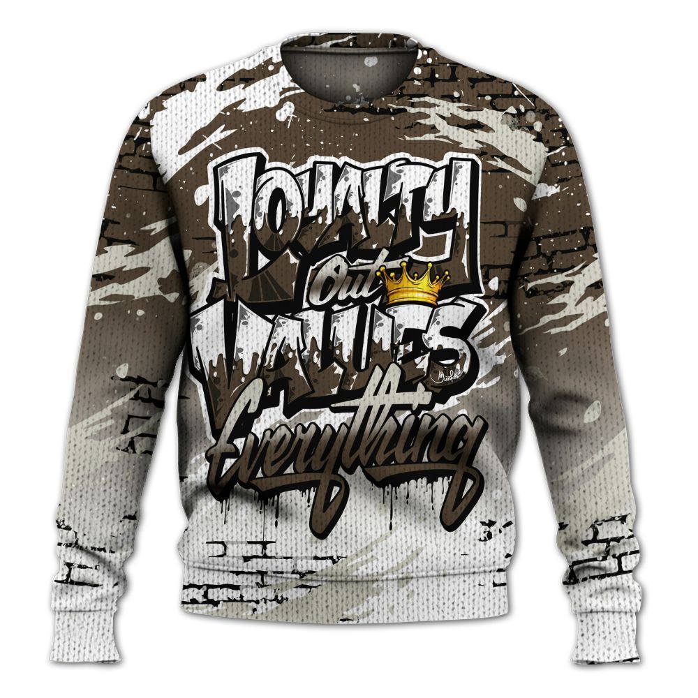 Knitted Sweater To Match Palomino 1s - Values Of Loyalty Drip