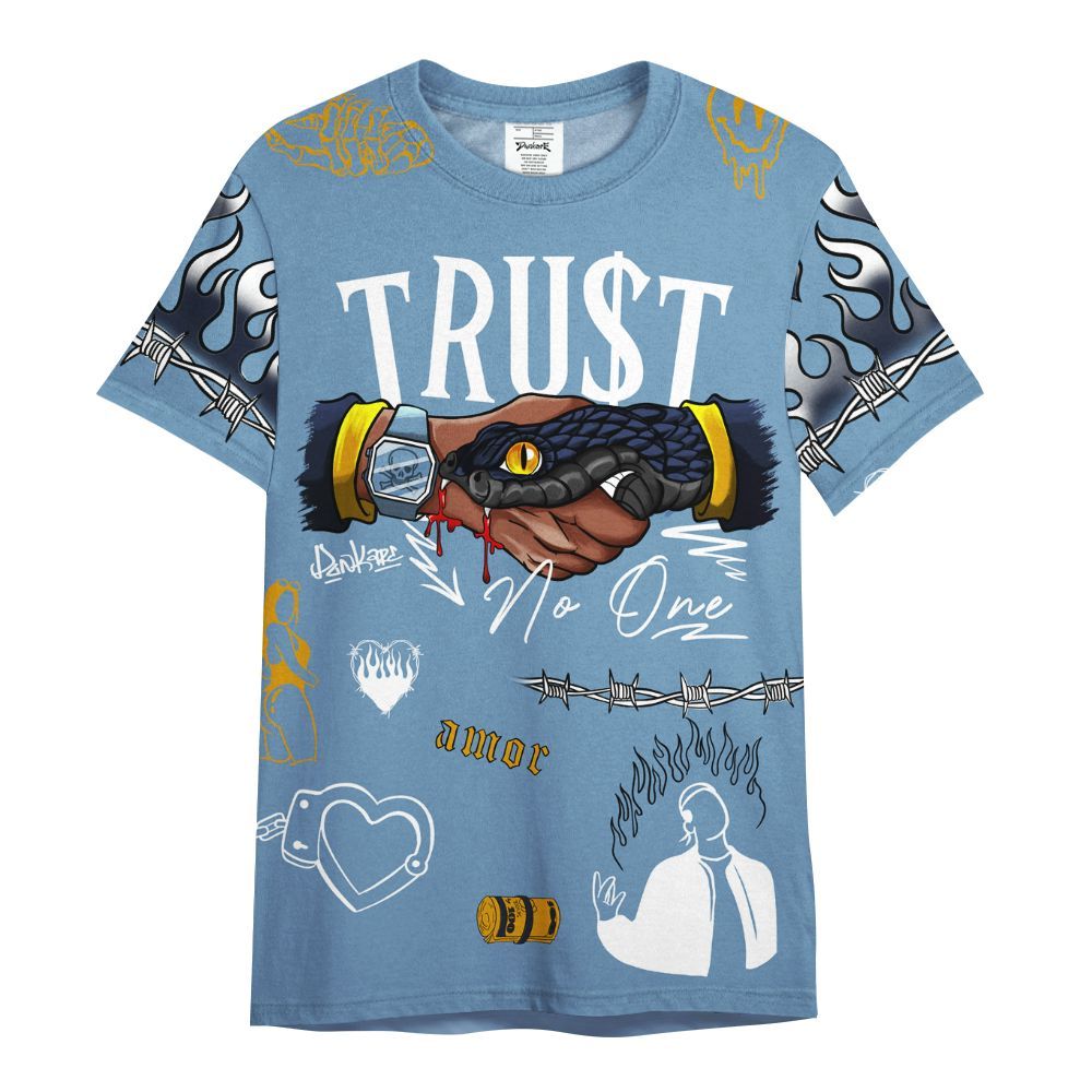 Shirt To Match High OG First In Flight 1s Varsity Jacket, Snake Trust No One All Over Print