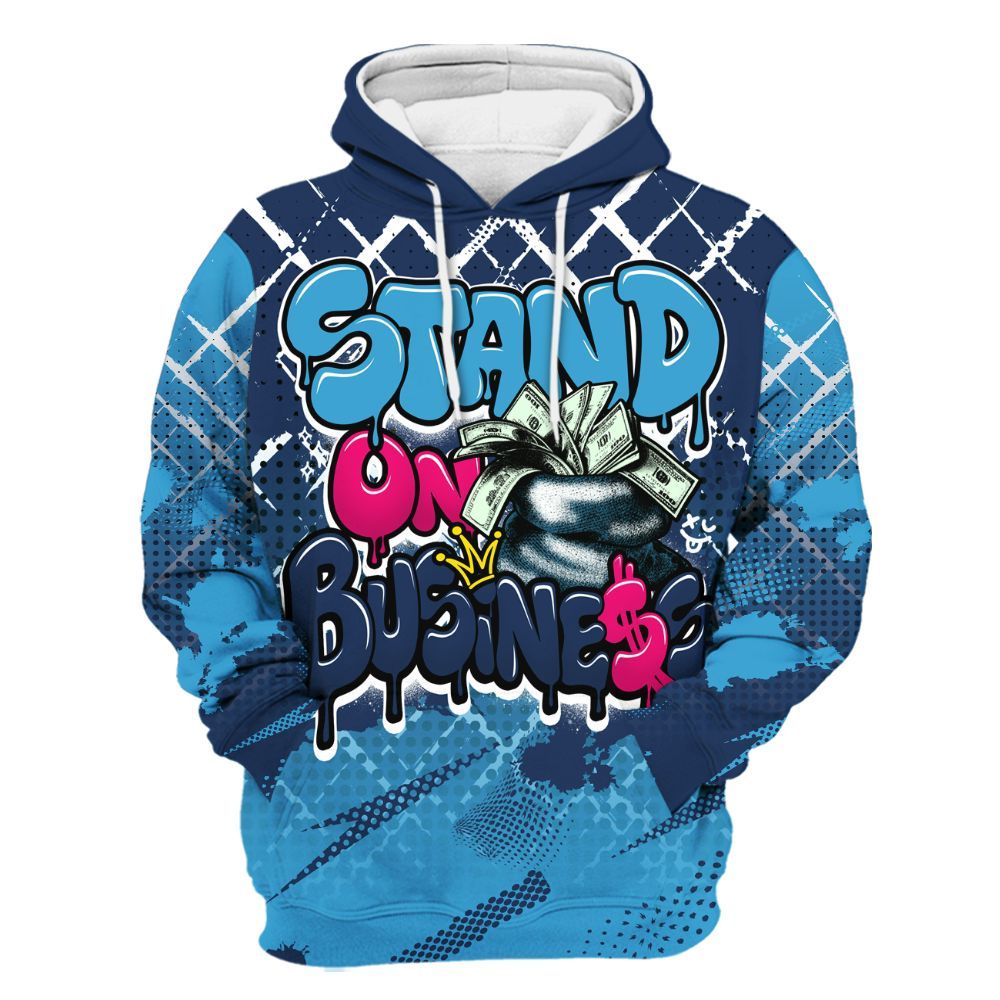 Hoodie To Match Air Max 180 University Blue - Halftone Stand Business Dripping All Over Print